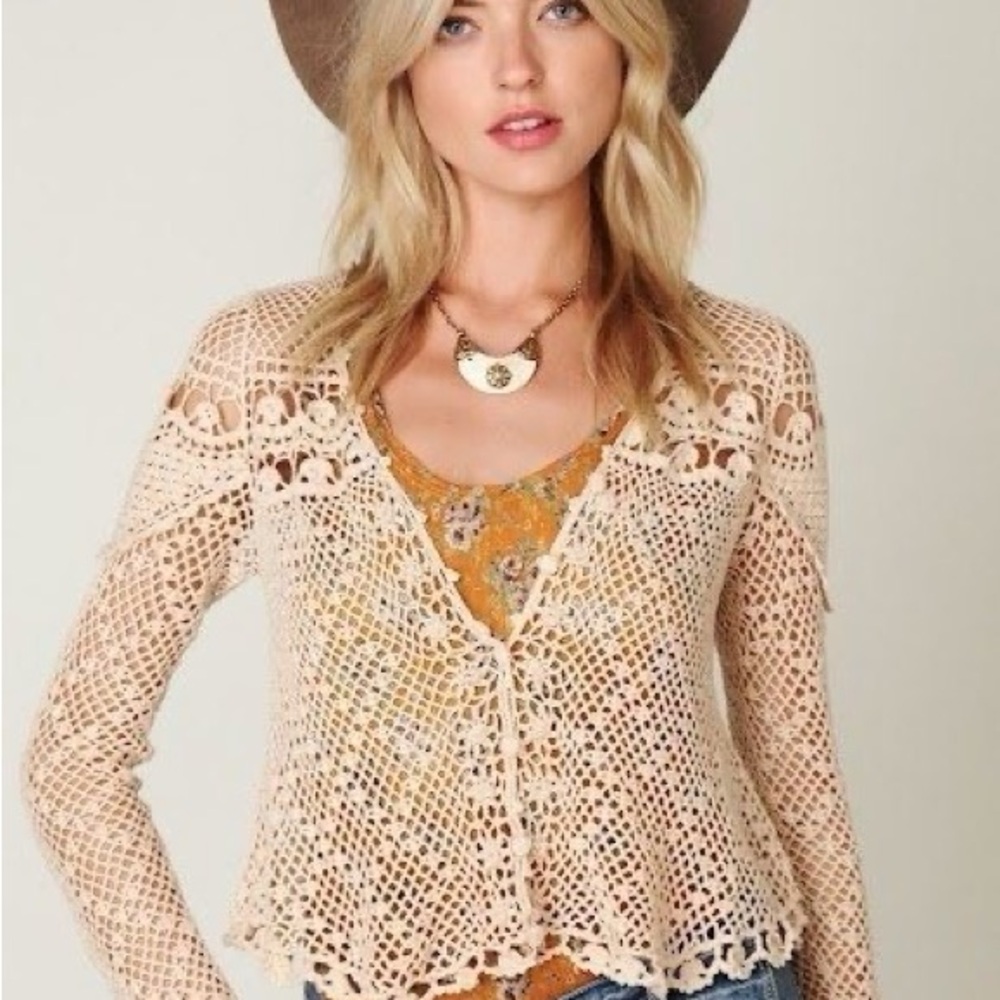 ISO Free people CROCHET CARDIGAN